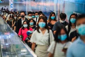Viajeros en Hong Kong