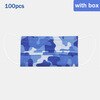 100 Mascarillas Azul Camuflaje - Caja
