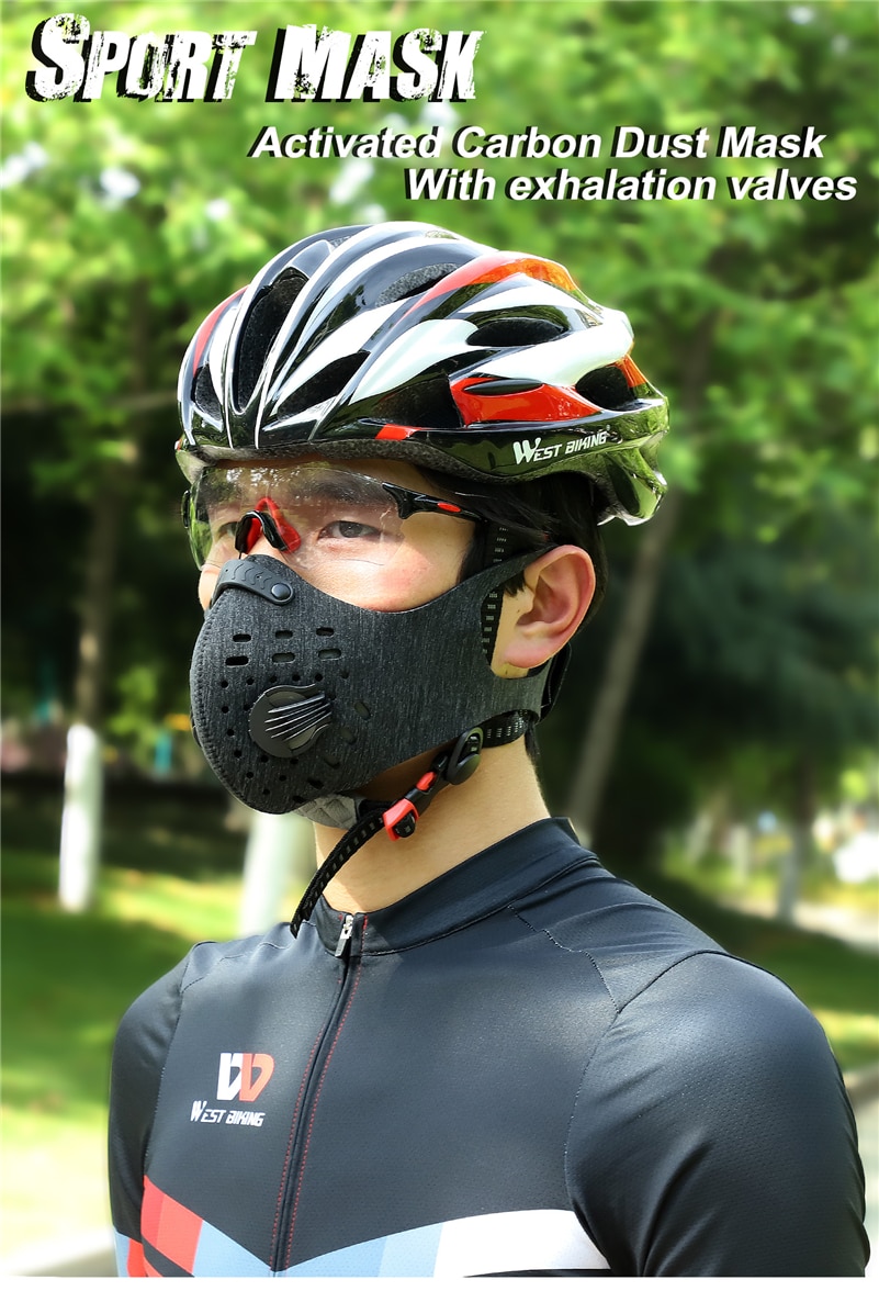 Mascarilla para entrenar con filtro carbón activado PM 2.5
