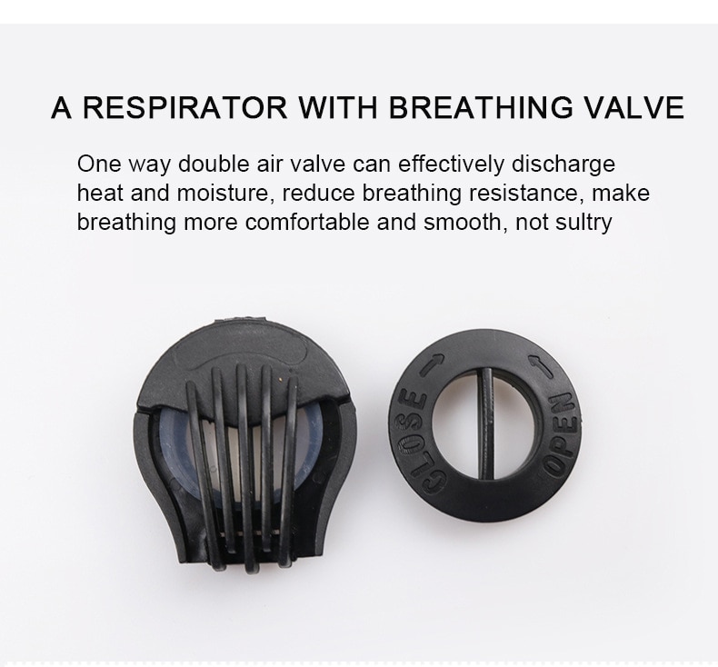 Mascarilla de ciclismo con válvula de respiración carbón activado PM2.5